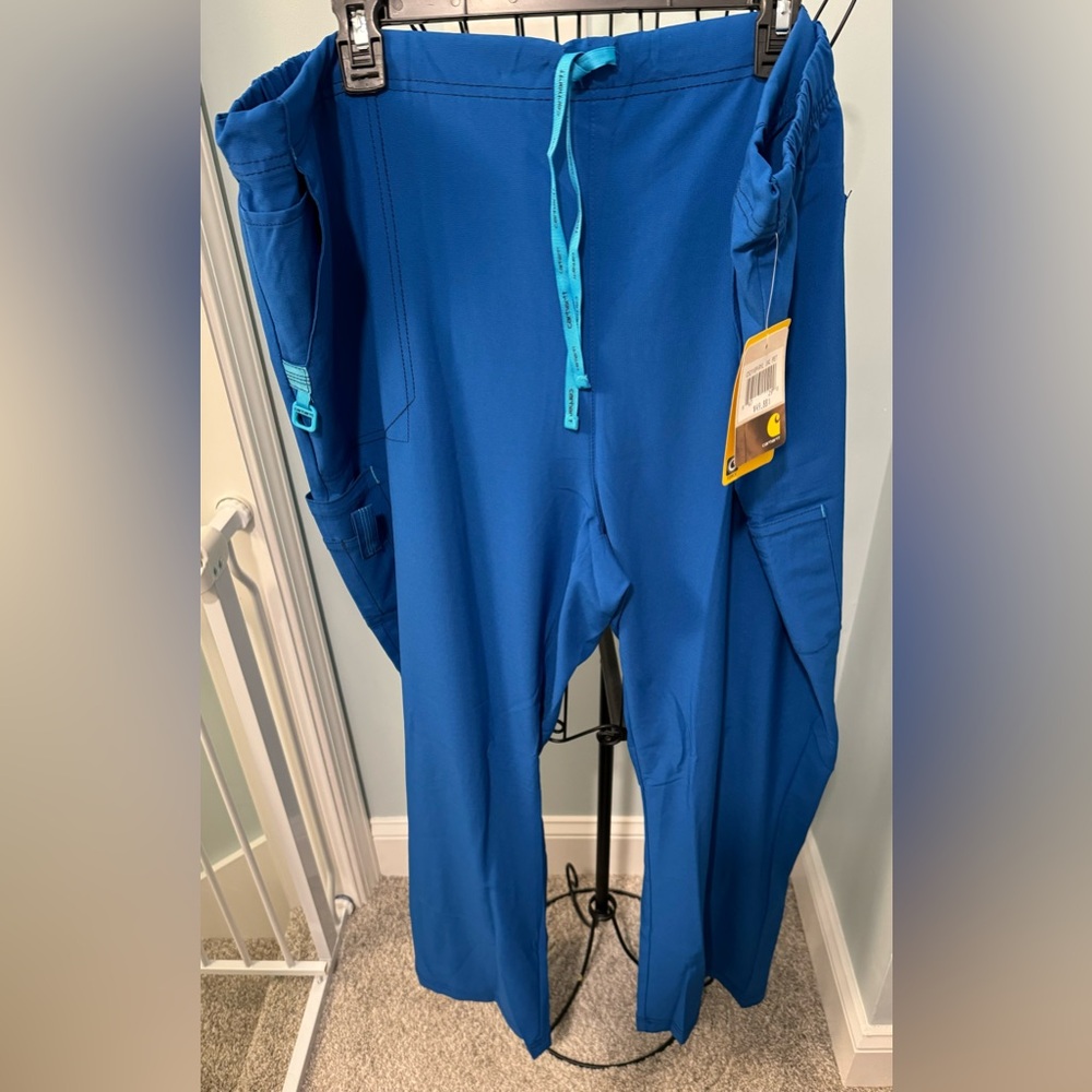 NEW Carhartt Women’s Scrub Pants Royal Blue 3X 3XL 3XP Petite C52110 Bottoms